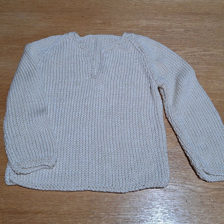 Handknit Cream Baby Sweater