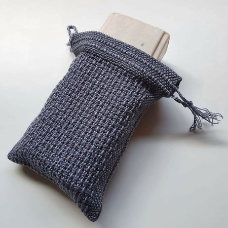 Hand Woven Linen Soap Bag