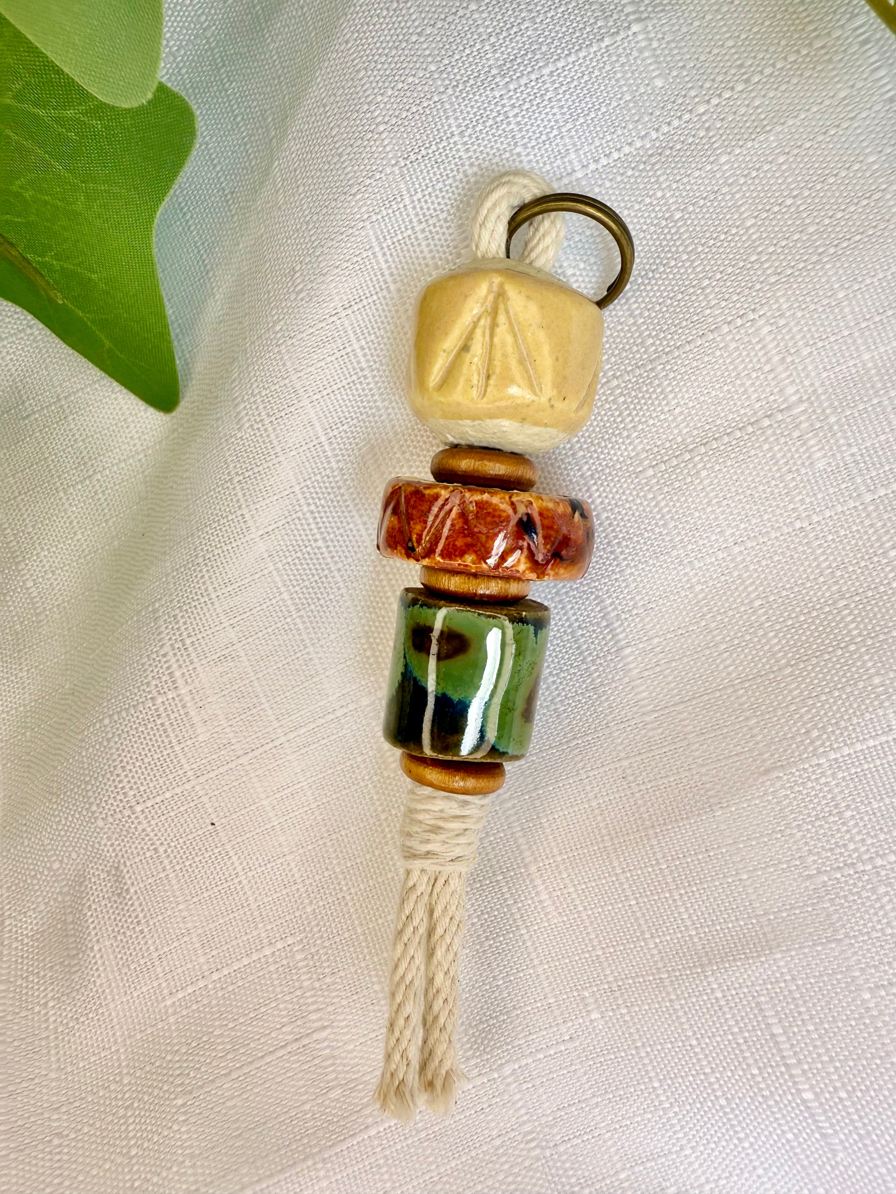 Clay Bead Keyring Decorative Piece