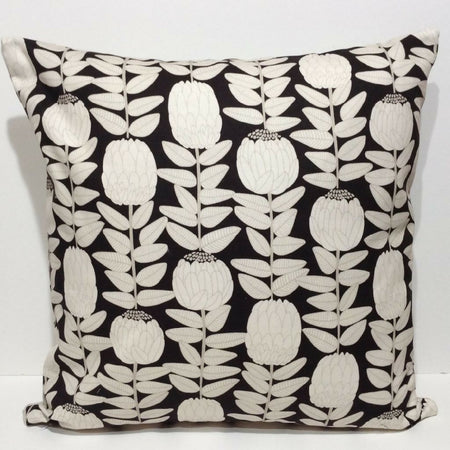 Beige native floral cushion cover-45x45cm