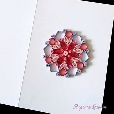 Handmade Paper Quilled Mandala Cards – 4 Colour Variations