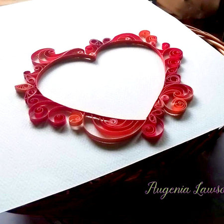 Handmade Quilled Heart Greeting Cards – Unique Designs – Wedding, Anniversary or Valentine’s Gift