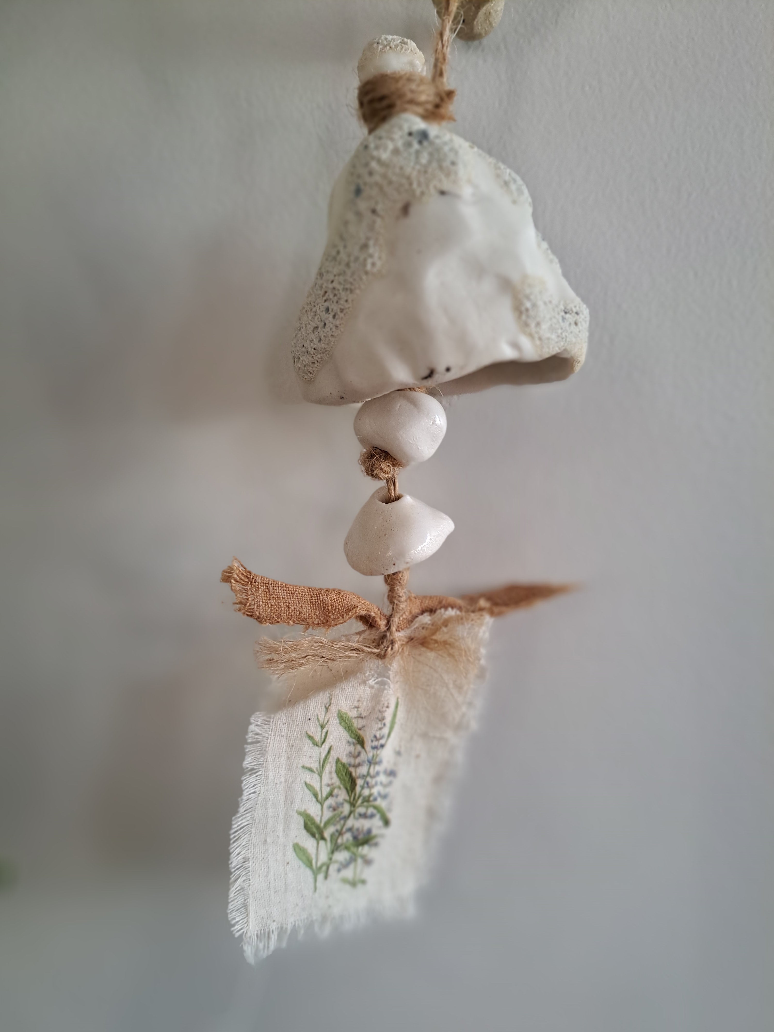 Ceramic Hanging Wall Art  - Bells, Chimes, Beads