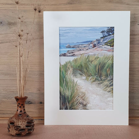 Original Painting: Through the dunes, Jeanneret Beach, Tasmania