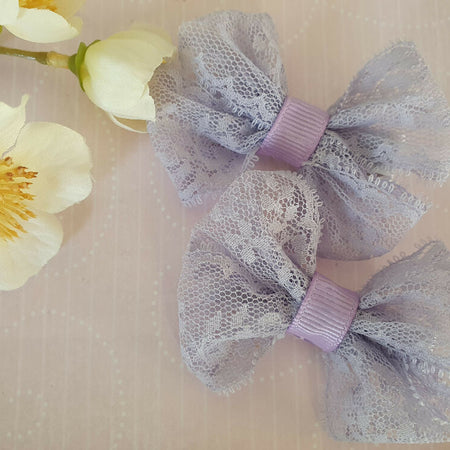 Lace Bows on Clips - The Eliza Collection