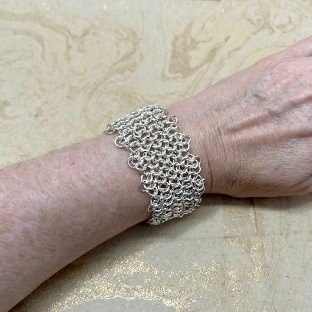 Rosetta | Silver handmade cuff bracelet