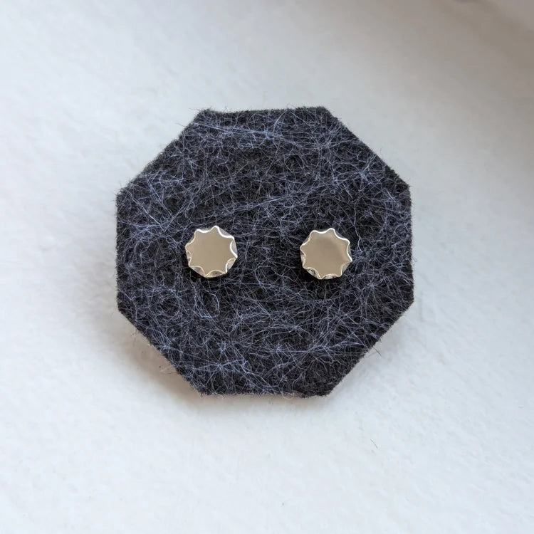 faceted octagon studs