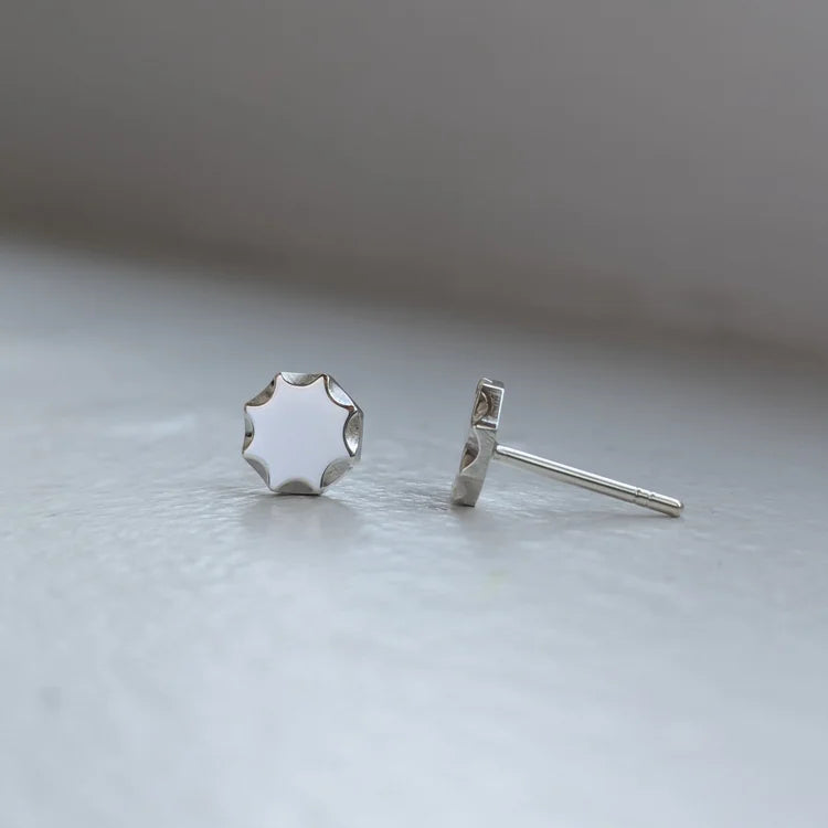faceted octagon studs