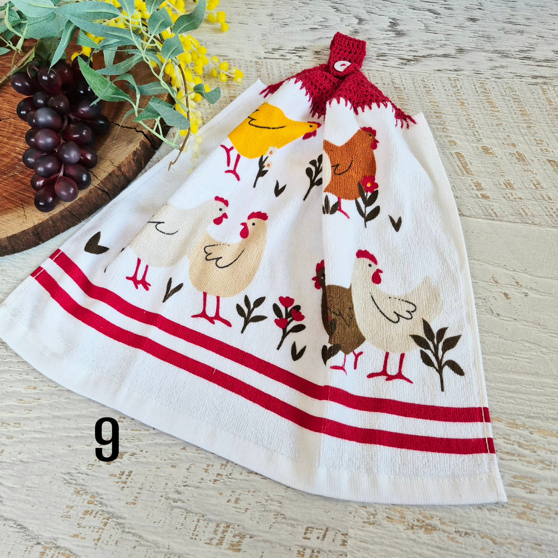 Kitchen Hand Towel | Hanging | Cotton | SINGLE LAYER | 9 Styles - 1-9