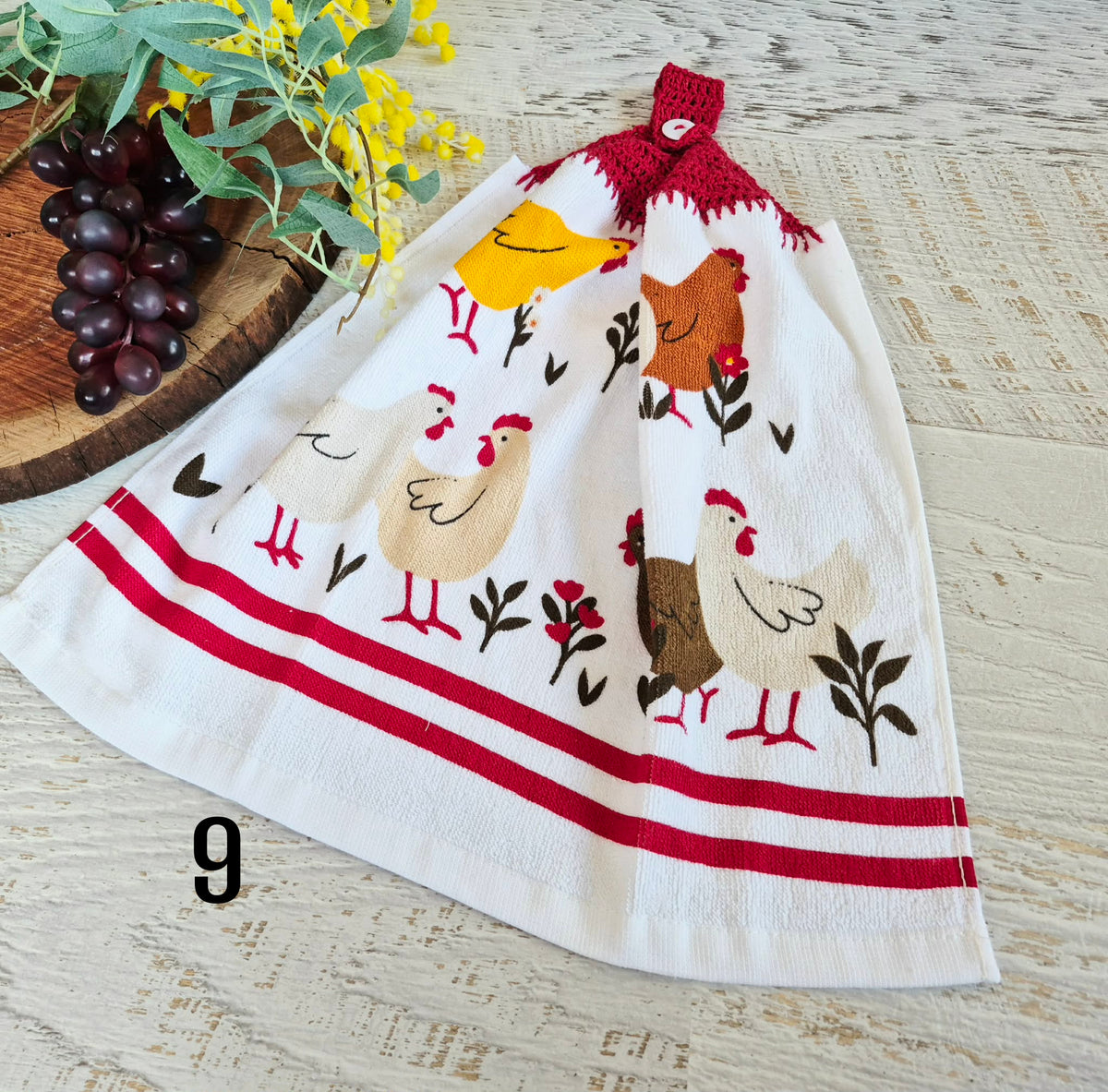 Kitchen Hand Towel | Hanging | Cotton | SINGLE LAYER | 9 Styles - 1-9
