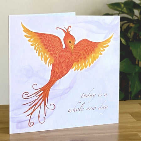 Original art greeting cards | Square Print | 4-pack - choose any 4 | Celtic Phoenix Sunflowers or Dragonfly