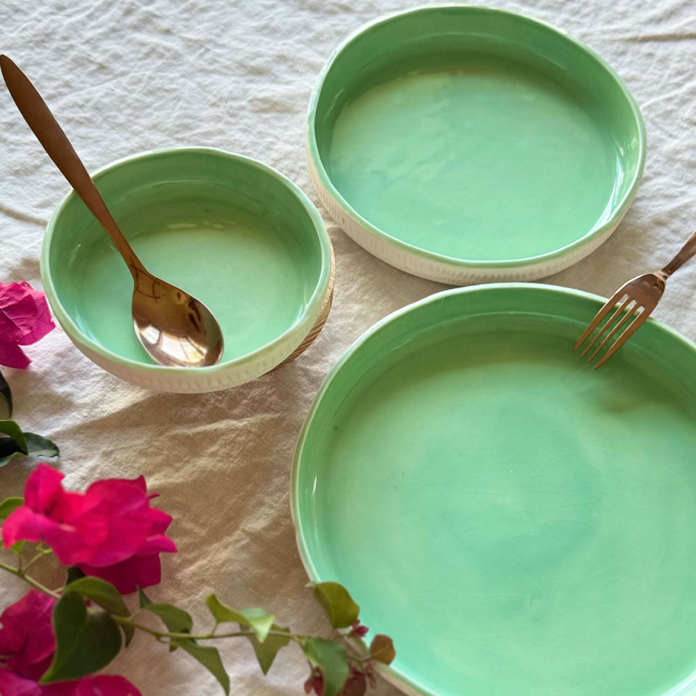 Australian-Ceramic-Artist-Ana-Ceramica-Handmade-Pottery-Ceramics-Home-Decor-Kitchen-and-Dining-Servingware-Handmade-Porcelain-Celedon-Blates-Carved-Rim-High-Sided-Plates-Large-Medium-Small