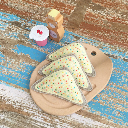 Set of 2, Fairy bread, play food, felt food