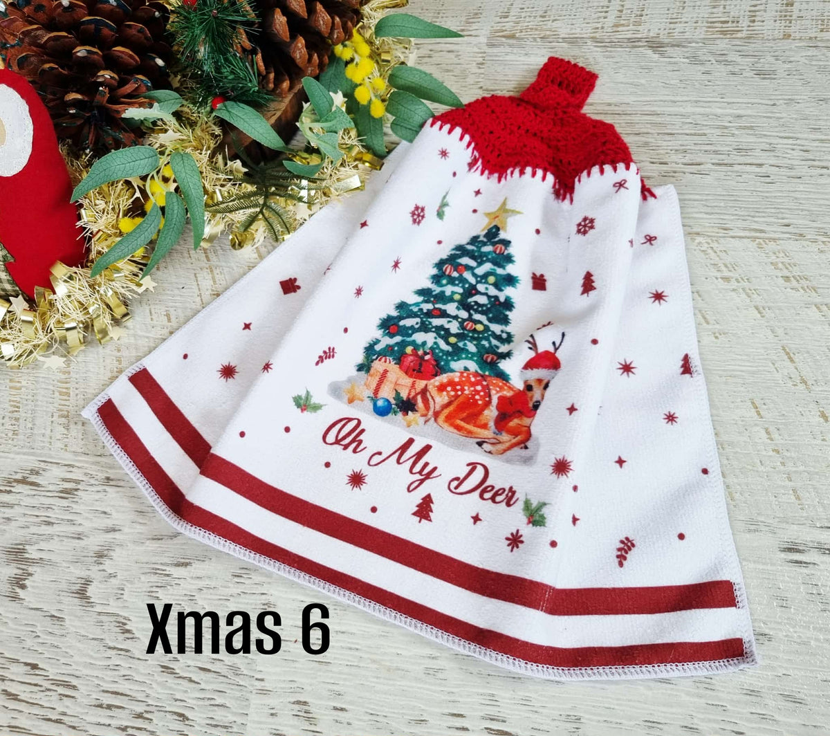 Kitchen Hand Towel | Christmas | Hanging | SINGLE LAYER - 9 Styles