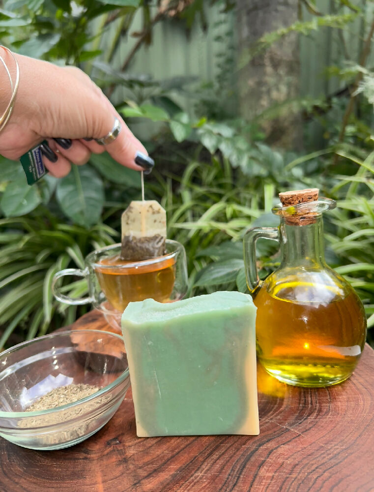 Green tea infused soap with Shea butter