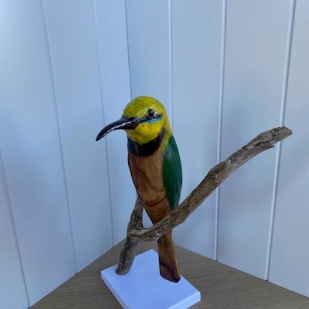 Hand carved Rainbow Bee-eater sculpture
