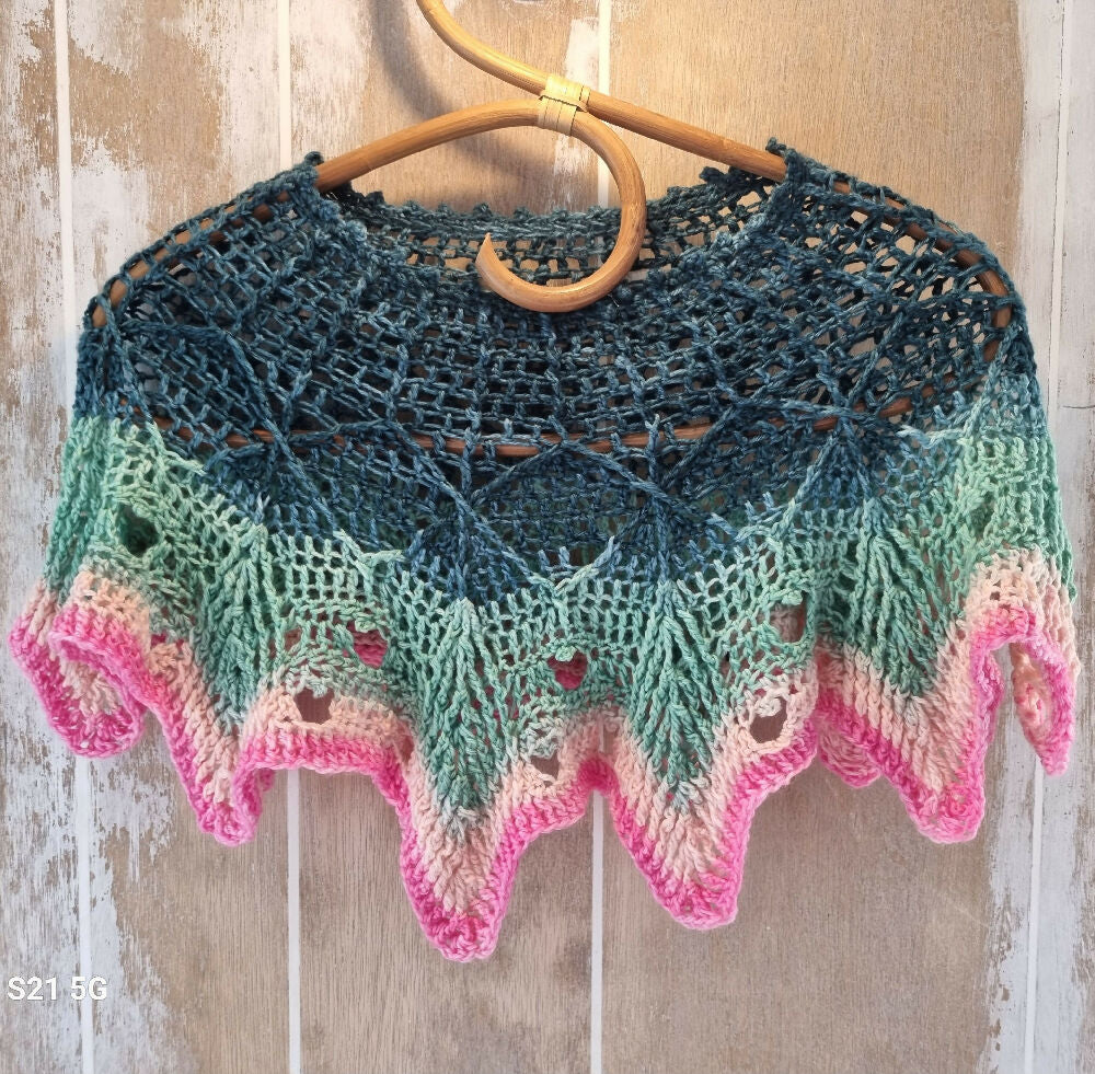 Crocheted Woolen Mini Poncho