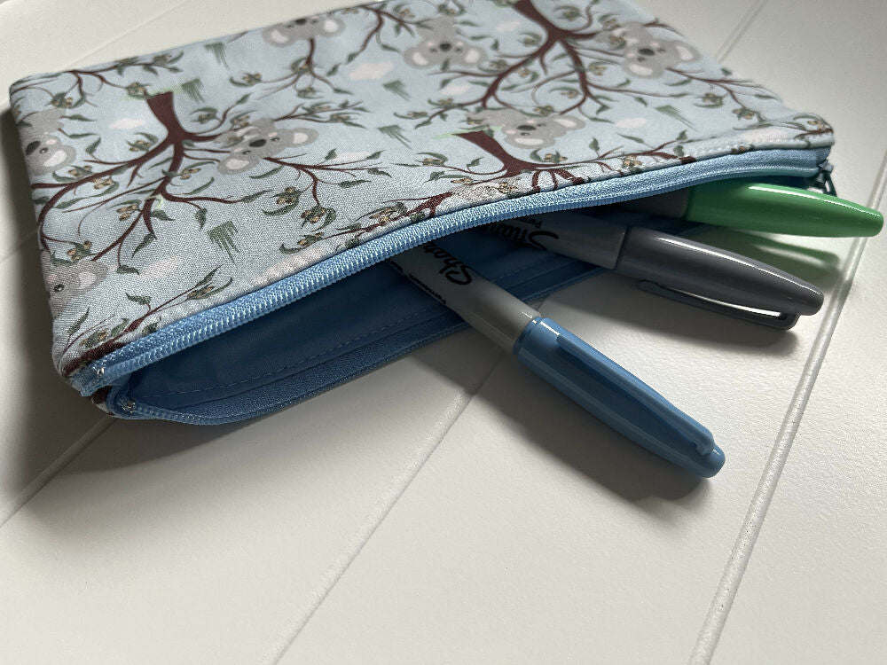 Blue koala pencil case