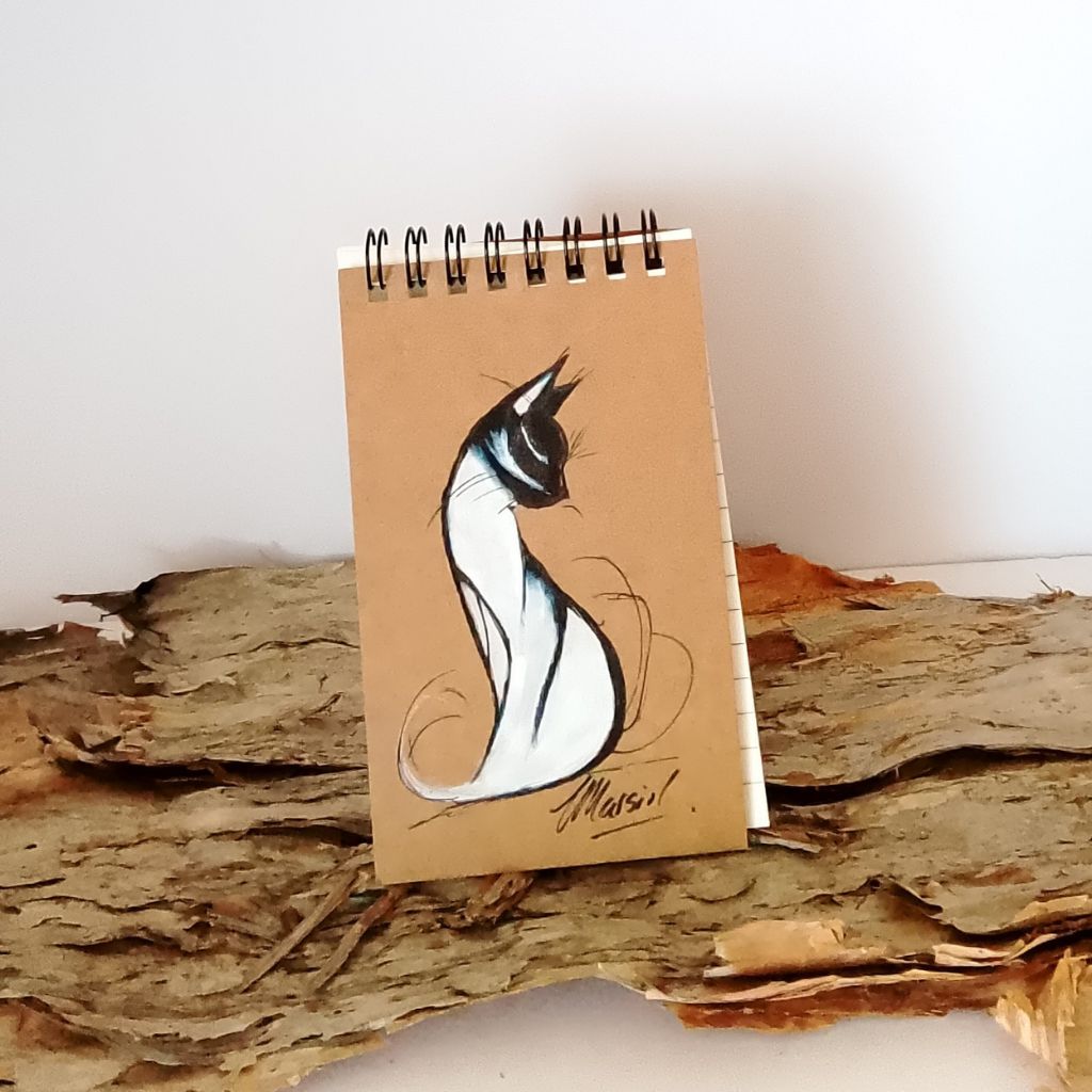 Set of 3 Handpainted Memo Pads.  Custom Order Ros.