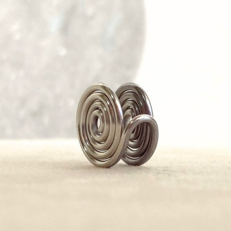 Spiral ear cuff | Unisex | Silver Titanium Bronze & more | Compression clip on | 3 sizes