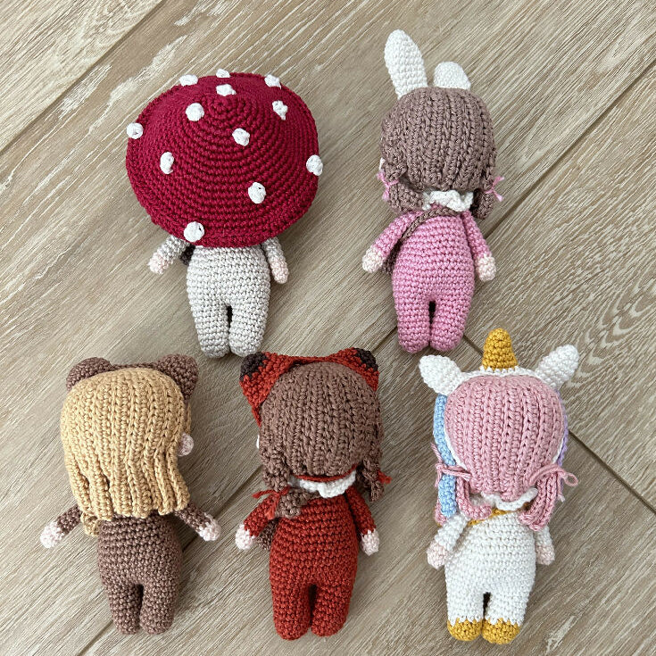 Made to Order | Forest Friend | Bear | Mini | Crochet Baby Doll | 14cm