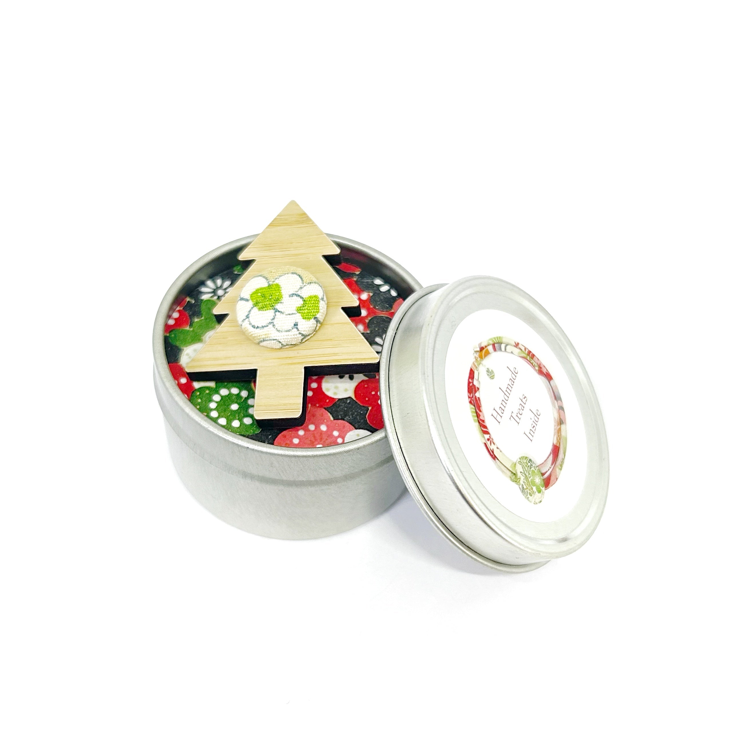 Kimono Christmas Tree Brooch with Gift Tin