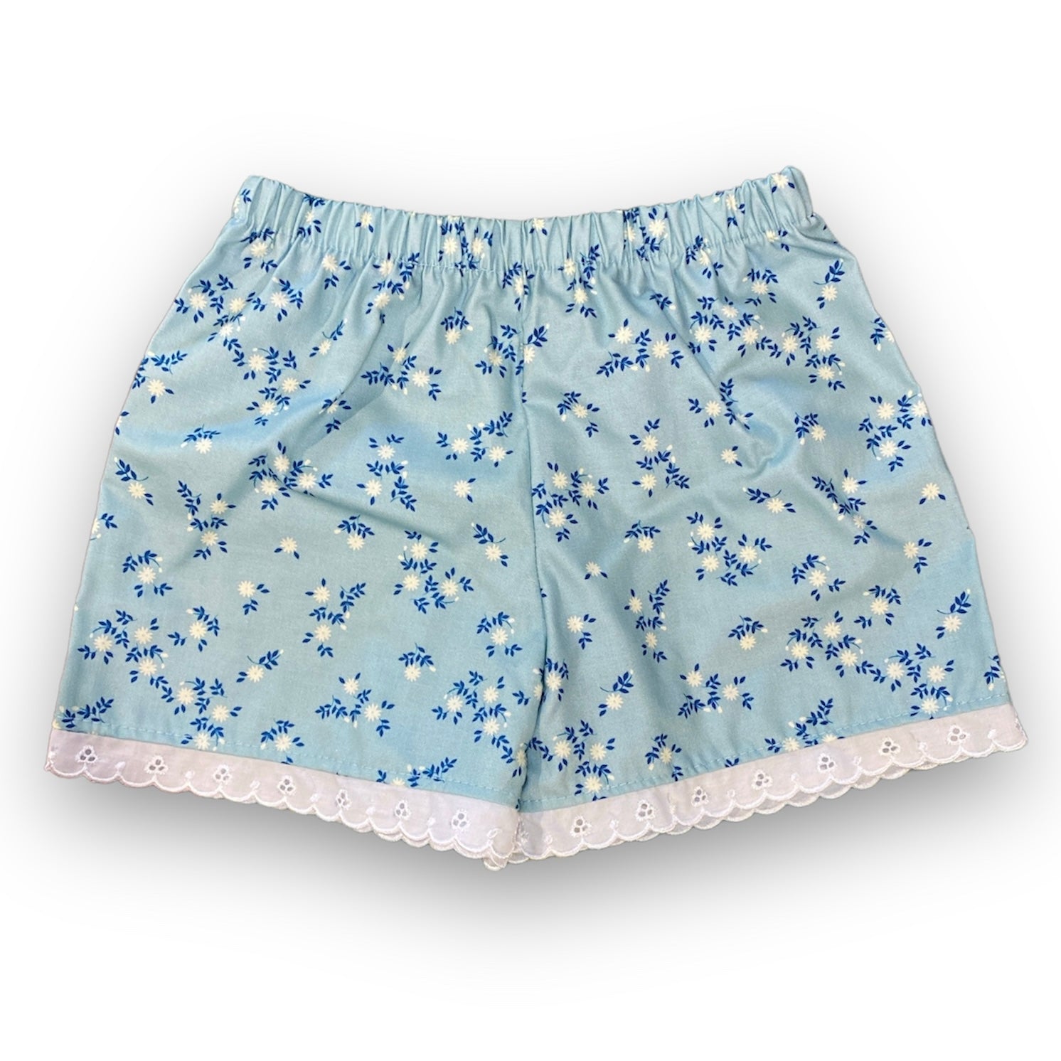 Girls Cotton lace hem Shorts - MIXED PRINTS AND SIZES