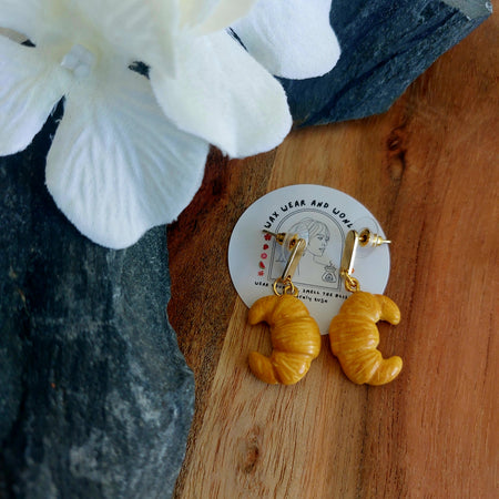 Butter Croissant Earrings | Food Inspired Statement Earrings