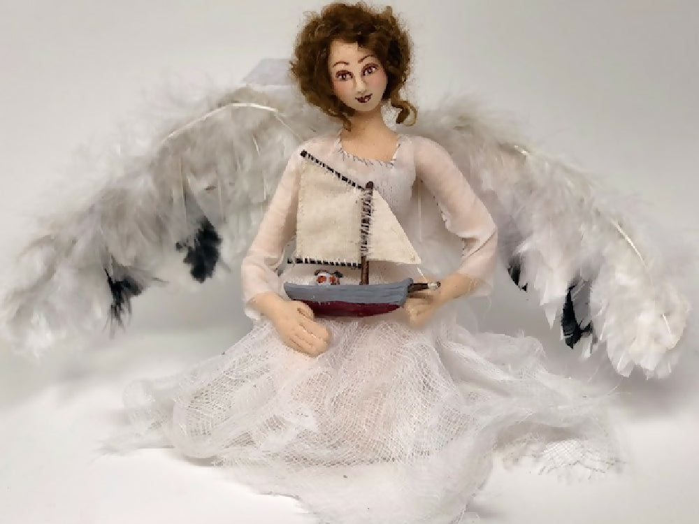 Angel of the sea Cloth Art Doll