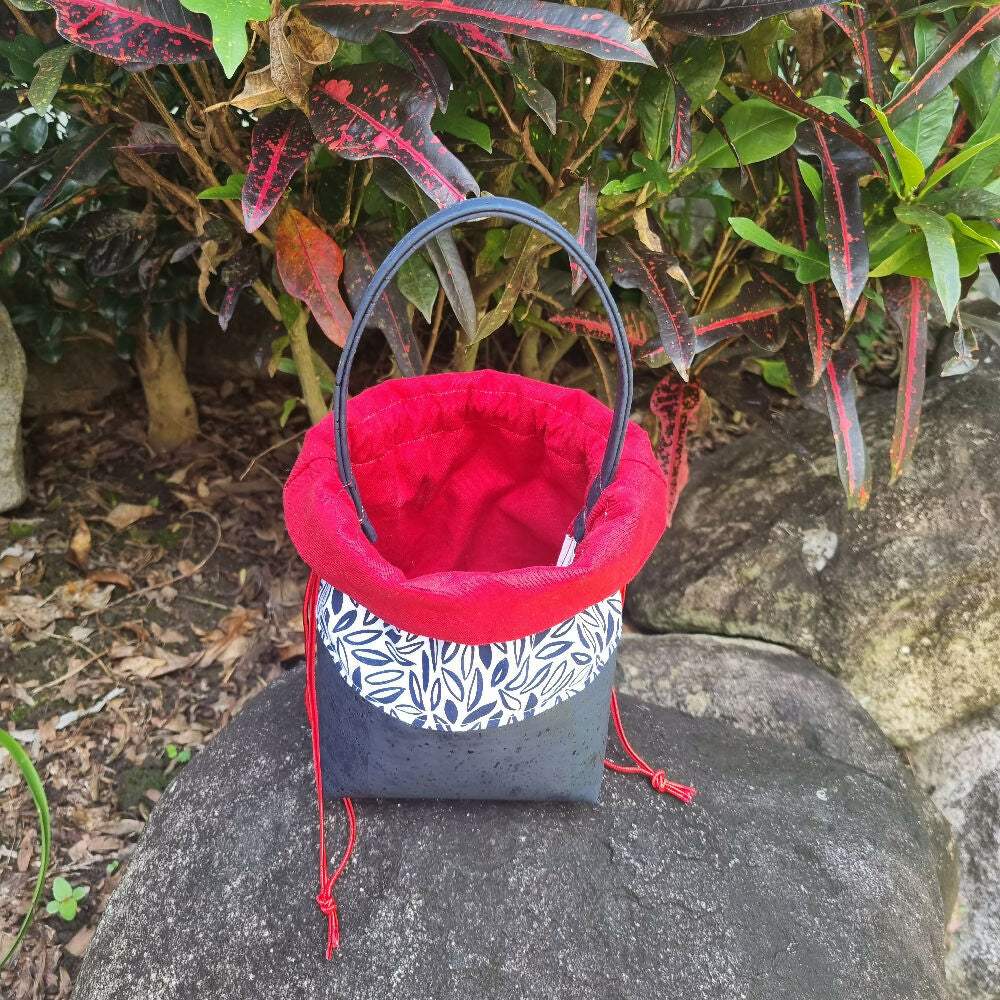 Interior view of cork gift bag