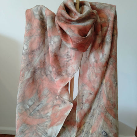 Silk scarf soft hand printed