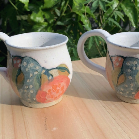 Hand painted Springtime Art Mug - Set of 2 Mugs