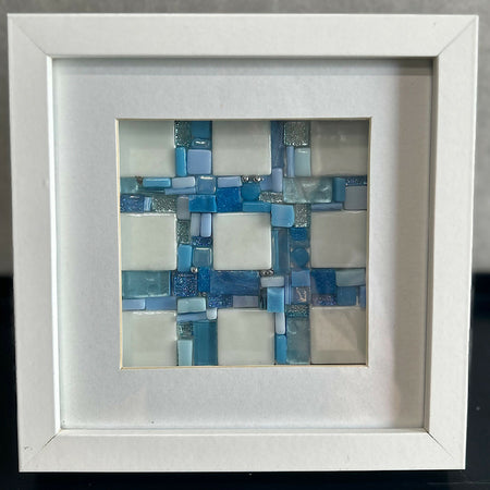 Framed Stained Glass Mosaic Art 'NINES'
