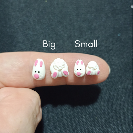 Rabbit stud earrings