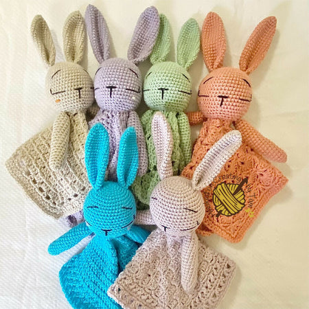 New Stock | Handmade | Crochet | Bunny | Security Blanket | Comforter | Lovey