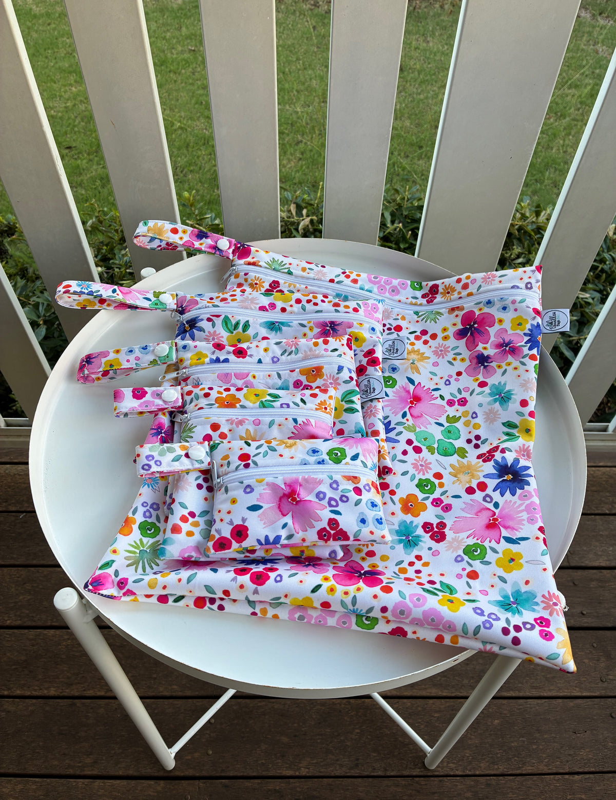 PRE-ORDER Water-resistant wet bags - Spring Party Confetti Ditsy Floral Multicolour (Ninola Design)