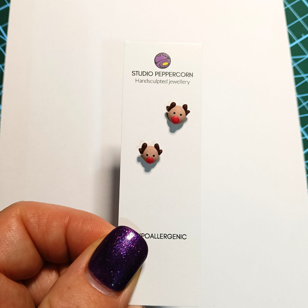 Reindeer stud earrings