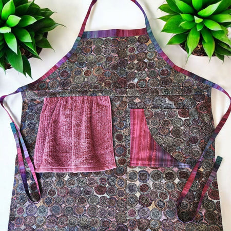 Indigenous Print Towel apron