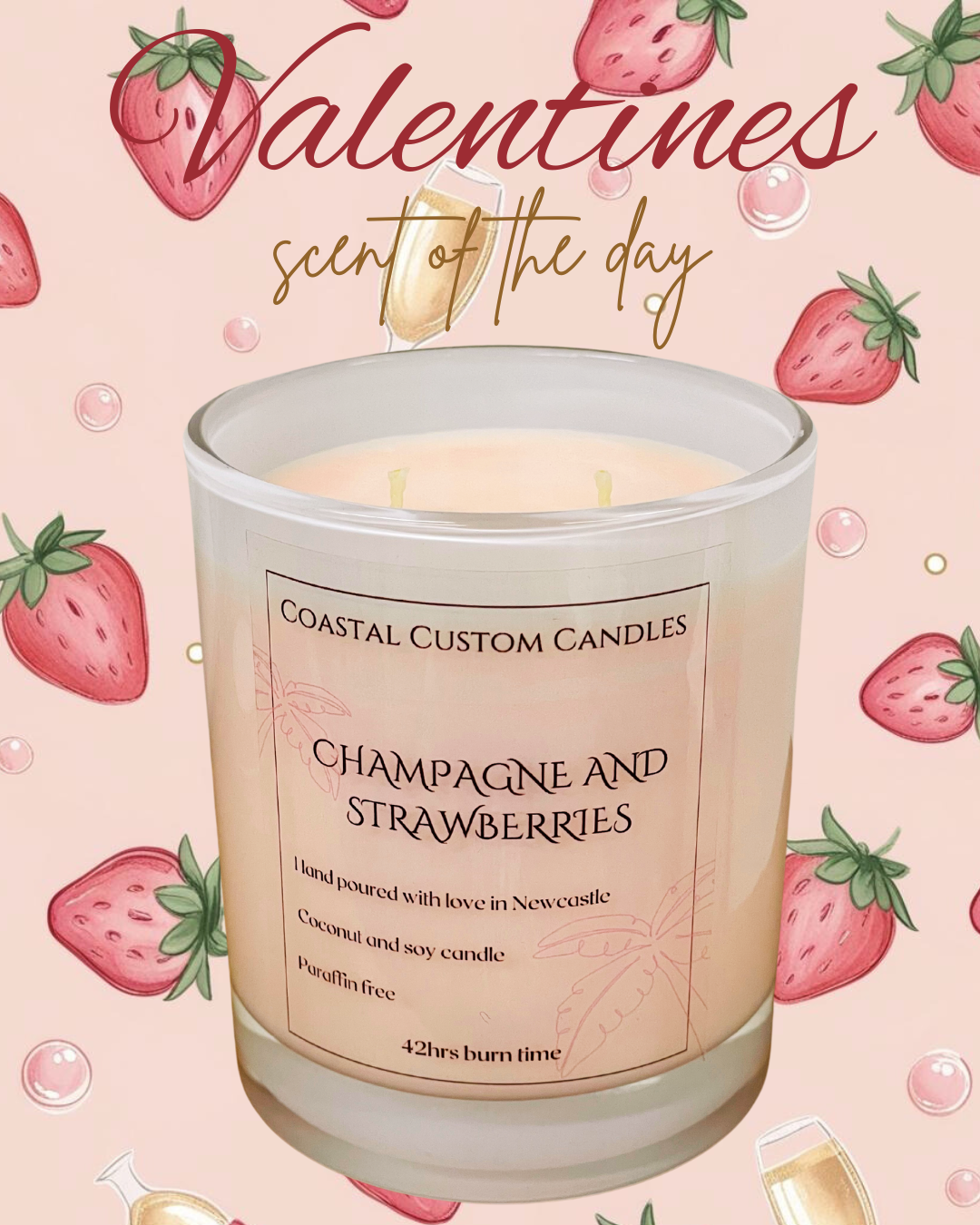Champagne and Strawberries Candle