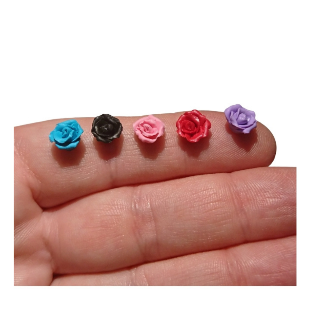 Rose stud earrings