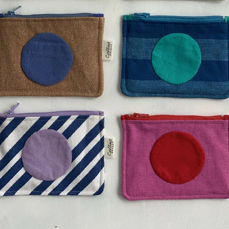 Small Zipper pouch / Cotton purse /Coin pouch