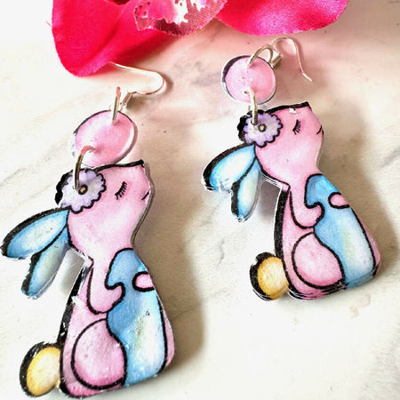 Handmade Easter Bunny Earrings