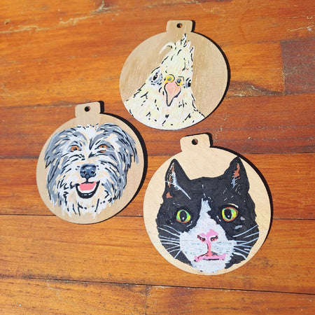 Custom Pet Portrait Bauble