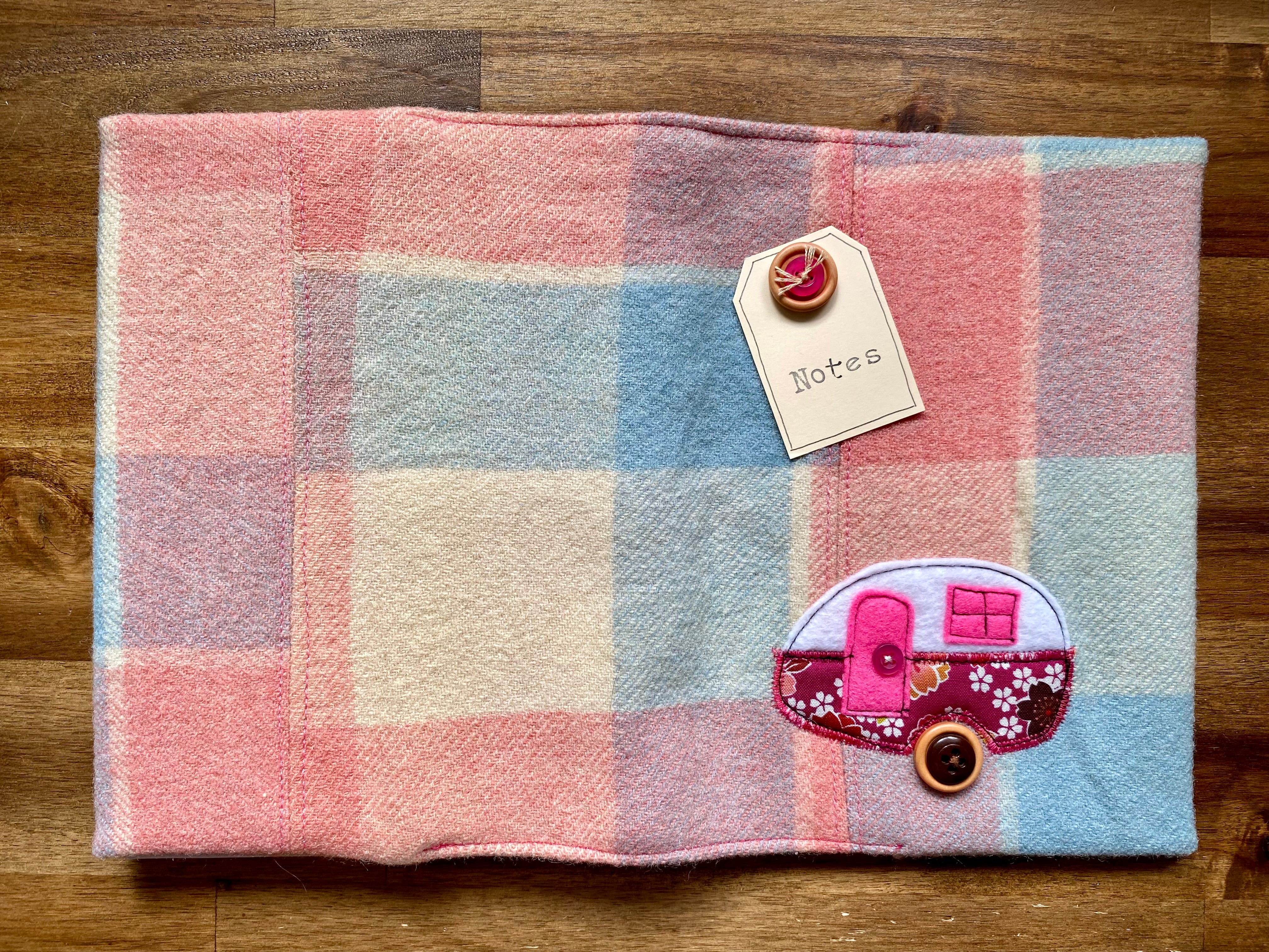 A5 Upcycled Notebook Caravan - Pink