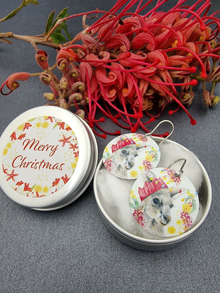 KANGAROO AUSSIE CHRISTMAS - earrings