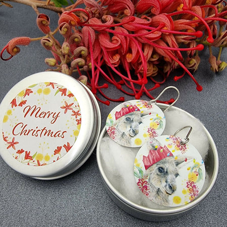 KANGAROO AUSSIE CHRISTMAS - earrings