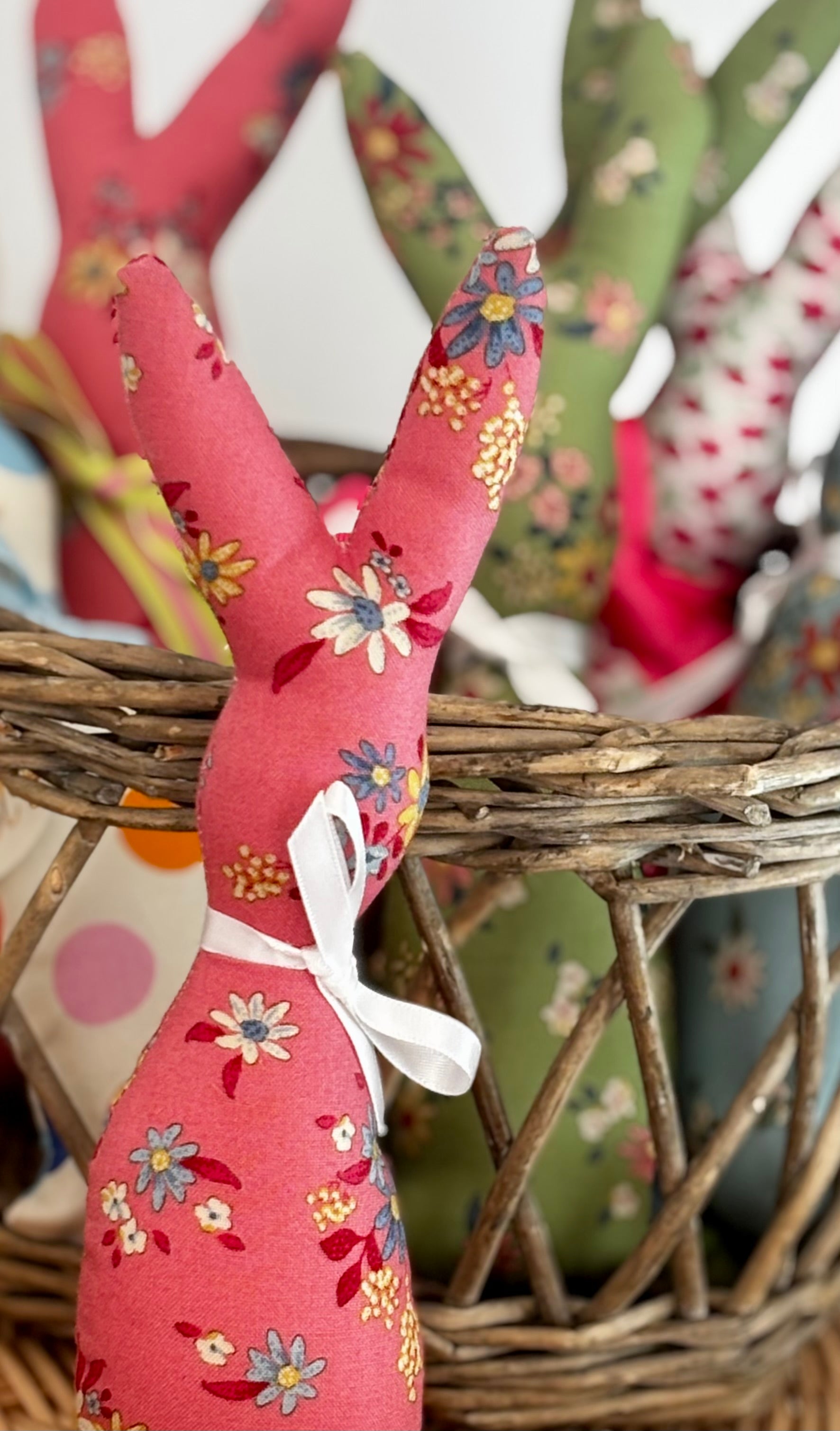 Pink Handmade Fabric Bunny