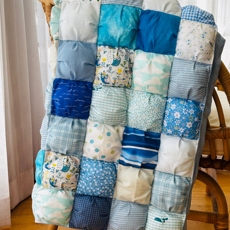 Handmade Puff Quilt Play Mat | Soft Cotton Baby Play Mat