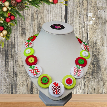Handmade Button Necklace - Christmas Gifts