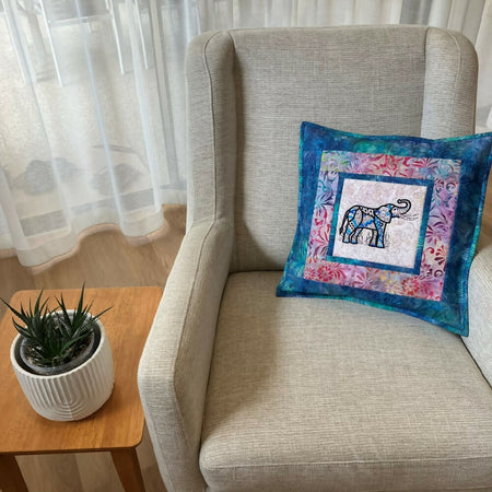 handmade cushion cover quilted australia batik